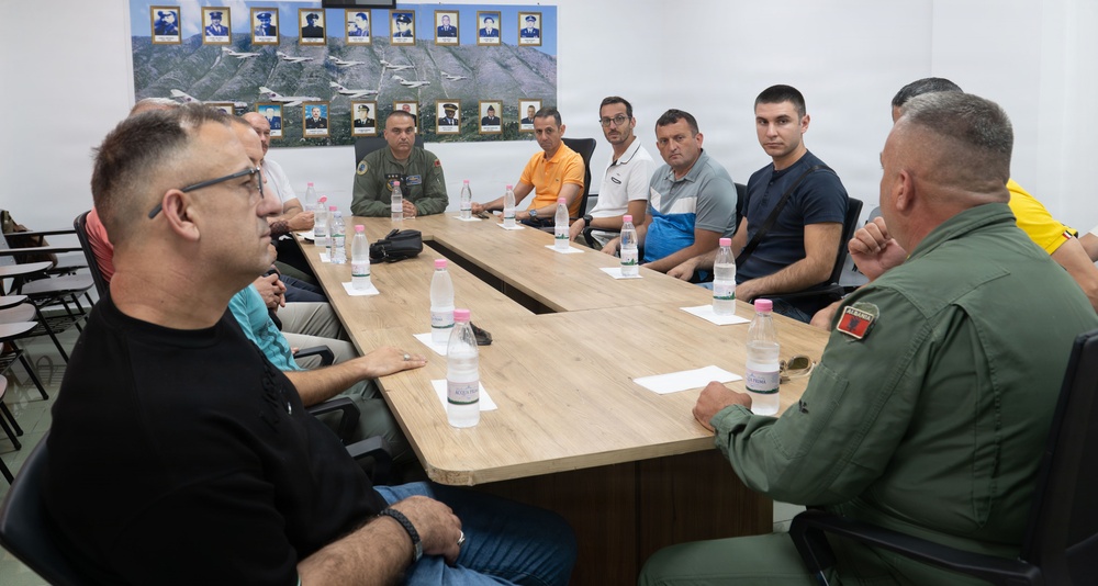 European Partnership Flight Visits Kuçovë Air Base