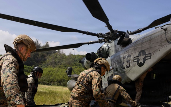 U.S. Marines with 3rd Marine Division Rehearse Helicopter Close Air Support Drills