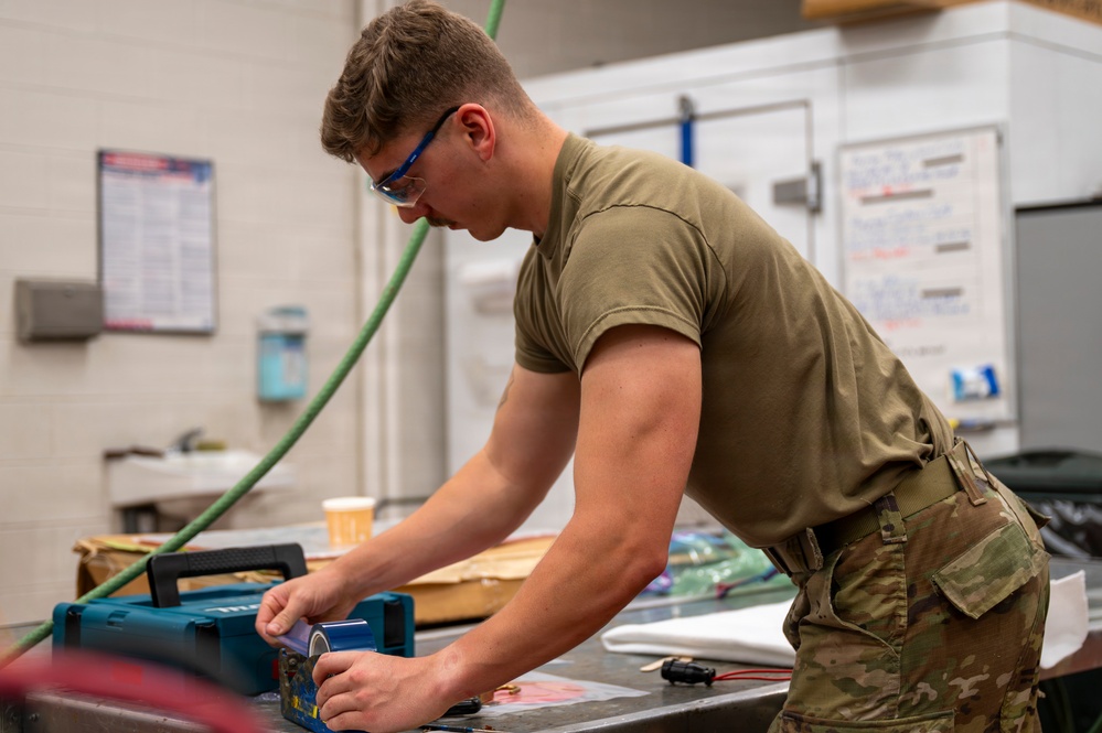 437th AMXS Aircraft Structural Maintenance Airmen Completes Nose Dive Repair