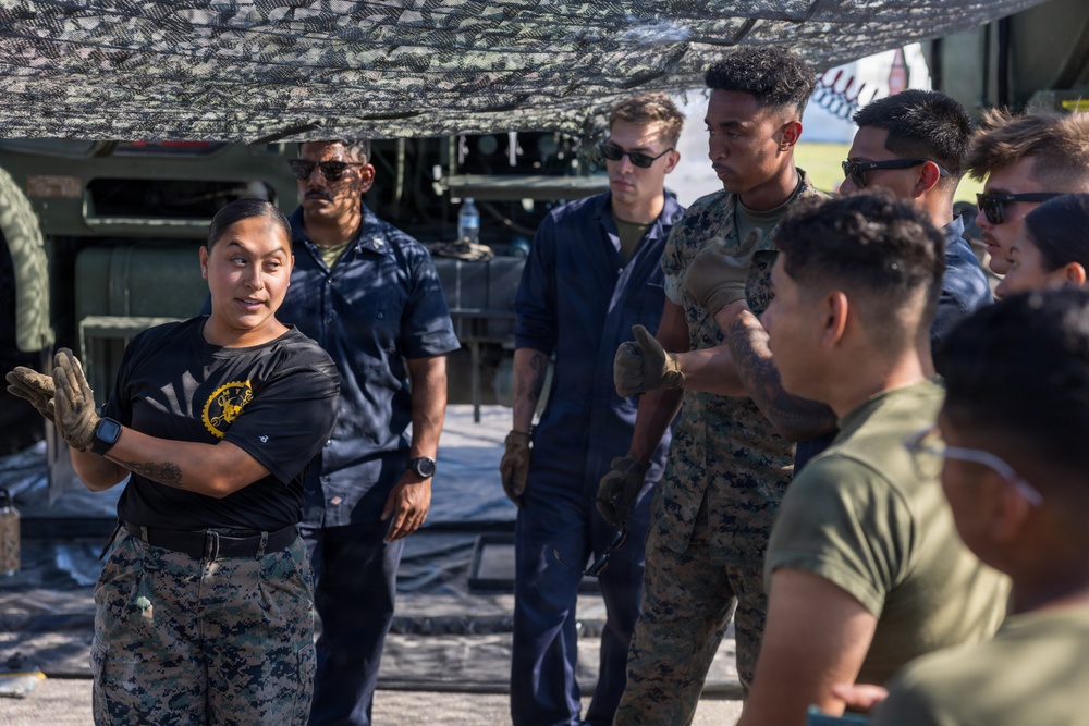 U.S. Marines with 2nd MAW participate in a Semitrailer Refueler Operator Course