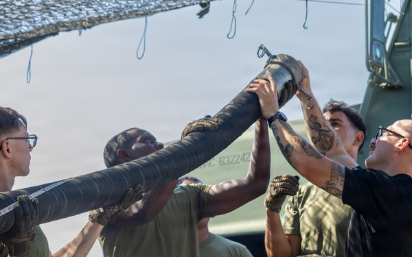 U.S. Marines with 2nd MAW participate in a Semitrailer Refueler Operator Course