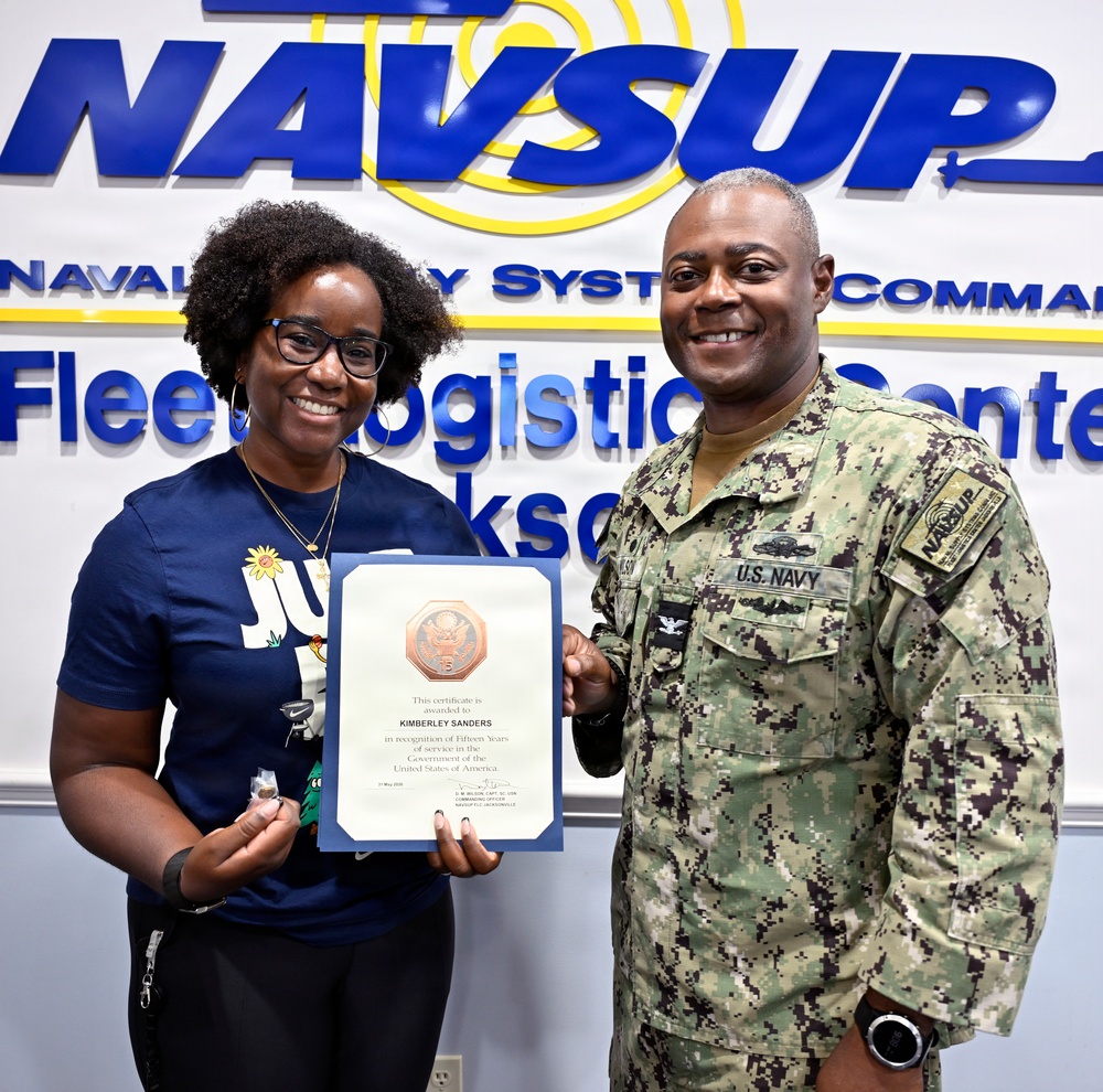 Kimberley Sanders recognized for length of service