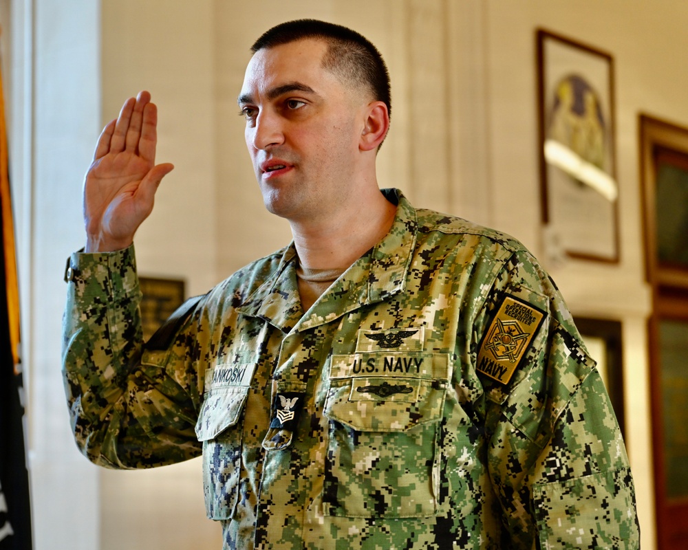 ABF1 Nikola Stankoski Reenlistment Ceremony