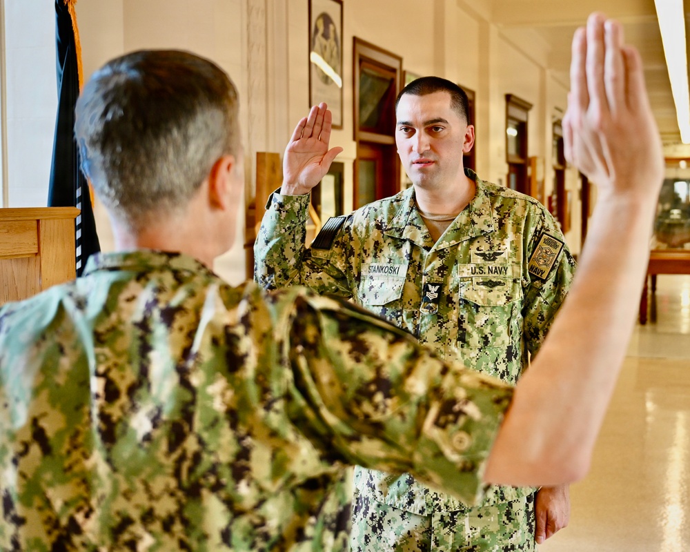 ABF1 Nikola Stankoski Reenlistment Ceremony