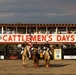 The Marine Corps Mounted Color Guard presents the colors during Gunnison Cattlemen’s Days