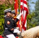 The Marine Corps Mounted Color Guard presents the colors during Gunnison Cattlemen’s Days