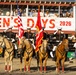 The Marine Corps Mounted Color Guard presents the colors during Gunnison Cattlemen’s Days