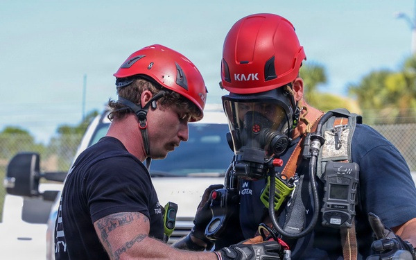 NSA Panama City Fire and Emergency Services Personnel Conduct Confined Space Drill