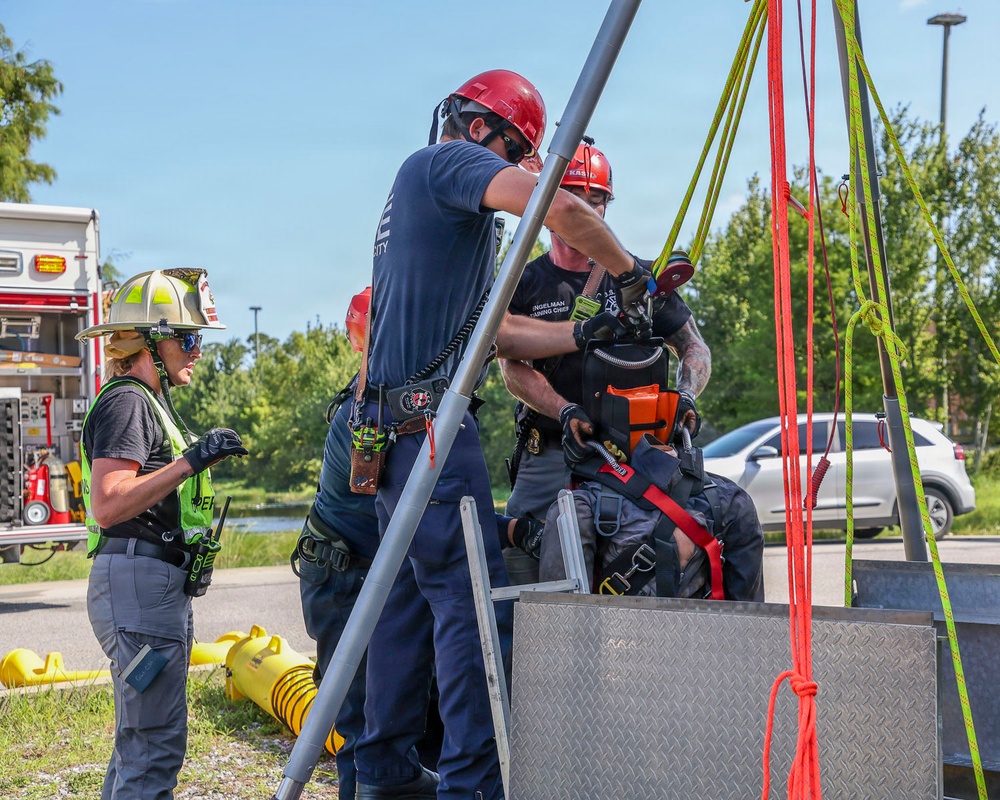 NSA Panama City Fire and Emergency Services Personnel Conduct Confined Space Drill