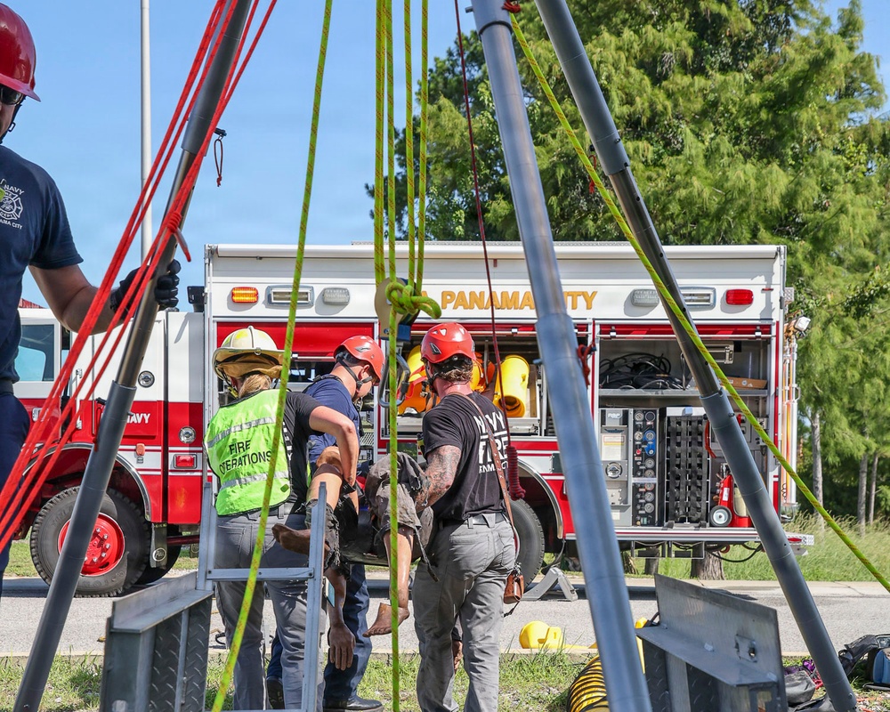 NSA Panama City Fire and Emergency Services Personnel Conduct Confined Space Drill