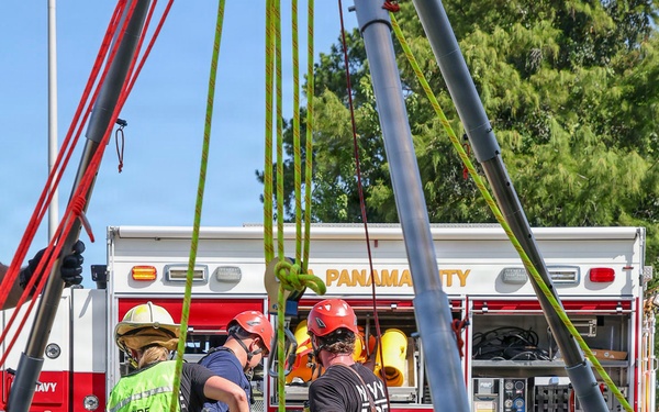 NSA Panama City Fire and Emergency Services Personnel Conduct Confined Space Drill