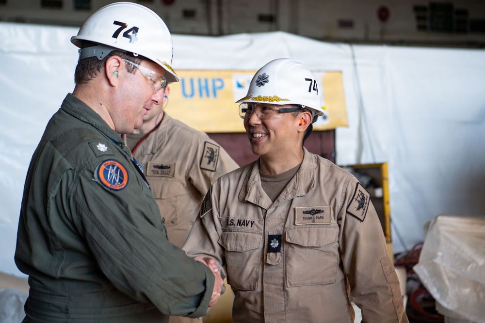 USS John C. Stennis (CVN 74) Rings Off Strike Officer