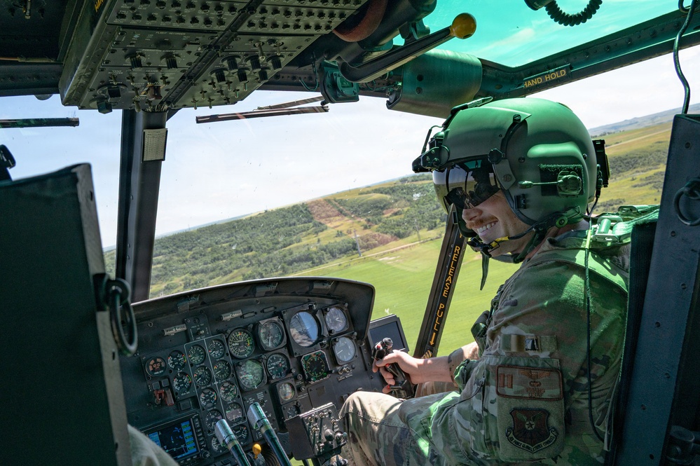 54th Helicopter Squadron conducts aerial survey near Minot AFB