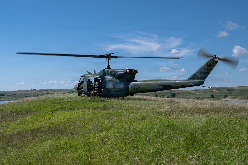 54th Helicopter Squadron conducts aerial survey near Minot AFB
