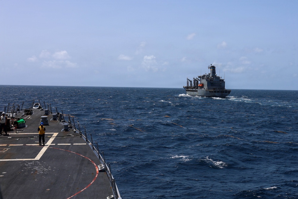 USS Gridley (DDG 101) Conducts Refueling-at-Sea