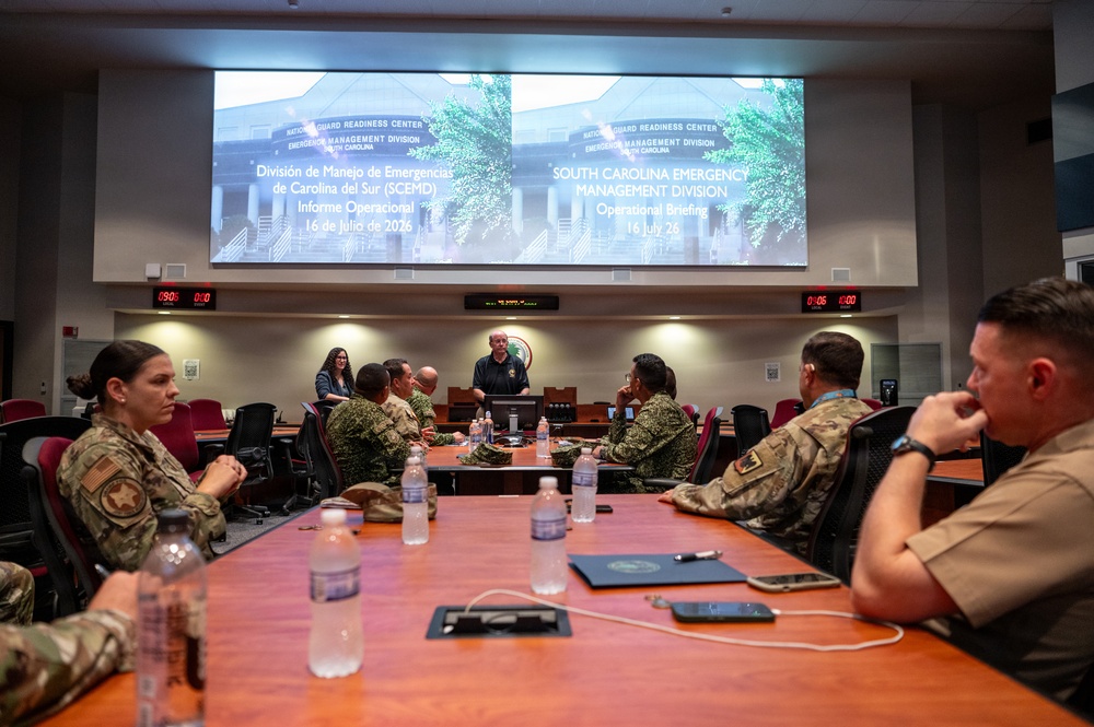 The South Carolina Emergency Management Division hosted Colombian Navy