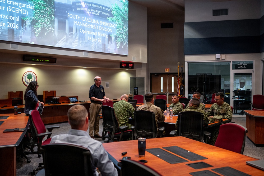 The South Carolina Emergency Management Division hosted Colombian Navy