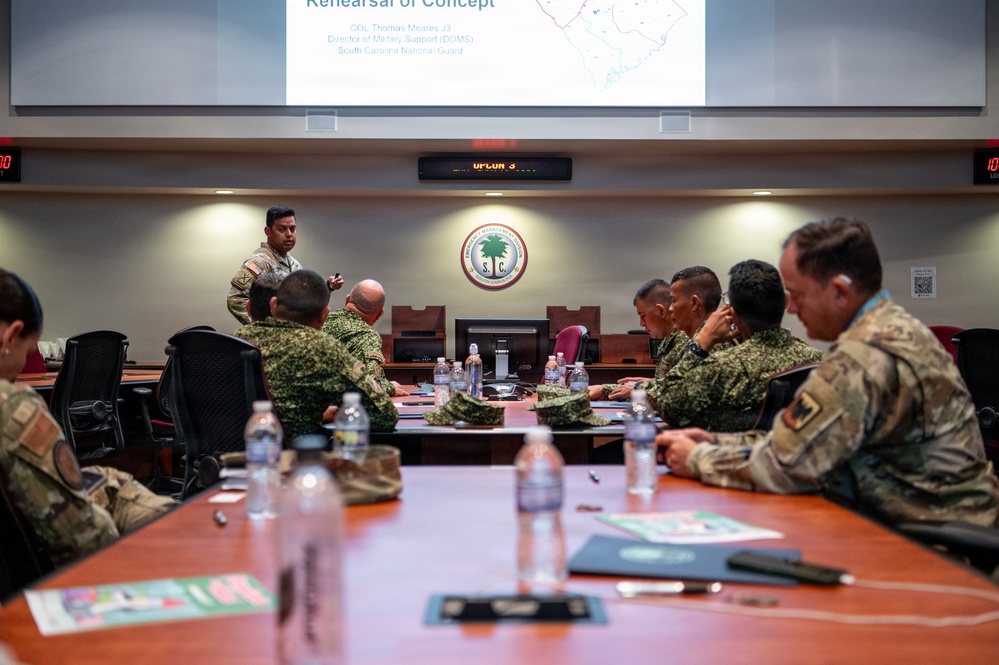 The South Carolina Emergency Management Division hosted Colombian Navy