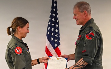 104th Fighter Wing Celebrates Flight Surgeon's Fifteen Years of Service with Fini Flight