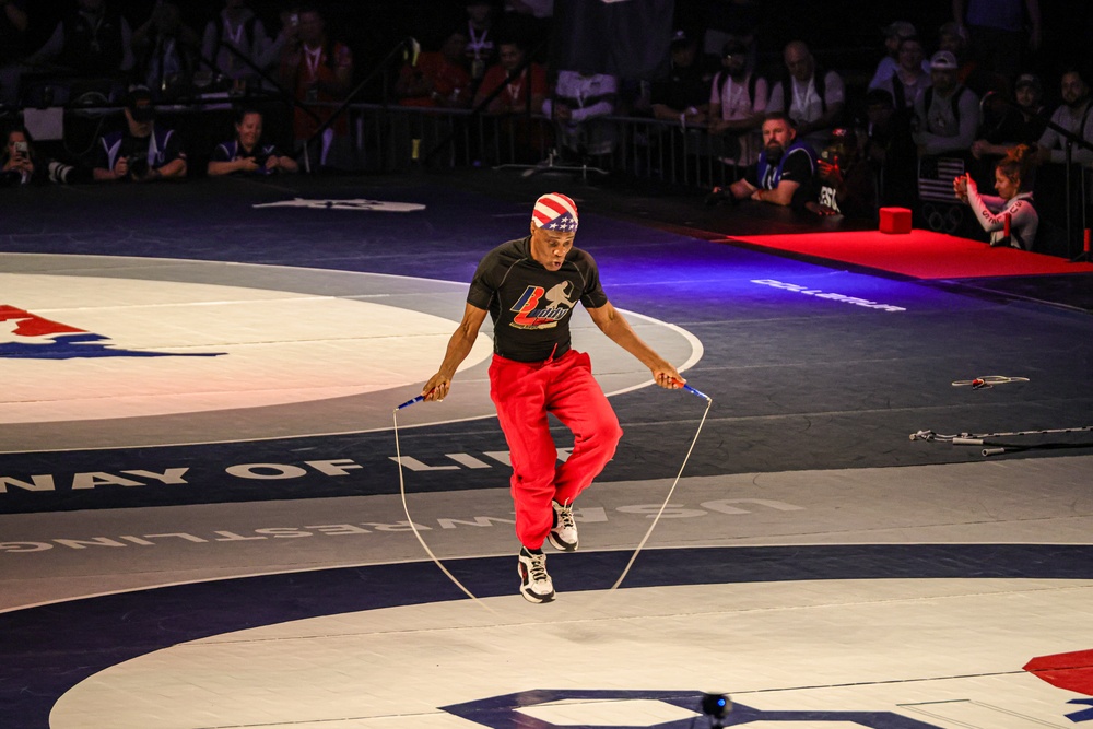 Marines Present Awards During Greco-Roman Finals