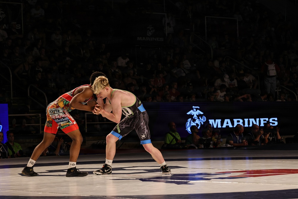 Marines Present Awards During Greco-Roman Finals