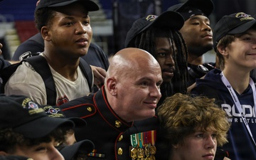 Marines Present Awards During Greco-Roman Finals