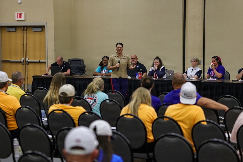 Marines Participate in Women’s Age Group Wrestling Council