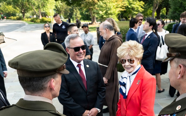 Congressman James Moylan of Guam and Former Congresswoman Madeleine Bordallo of Guam Visit ANC in Honor of the 82nd Liberation Day of Guam