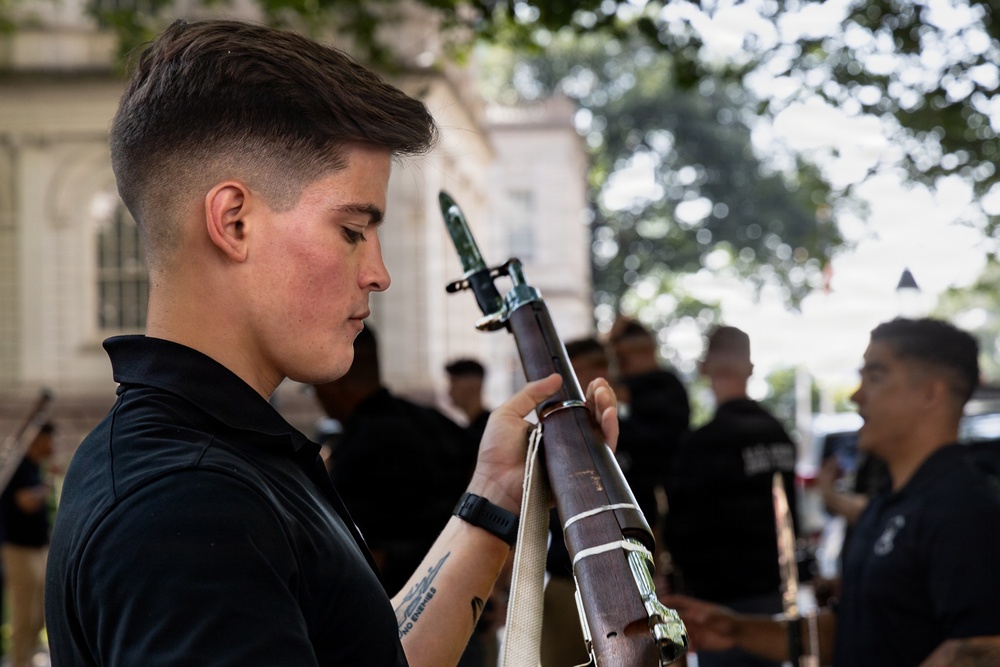 U.S. Army Drill Team Performs at New York CIty Hall during Sail250