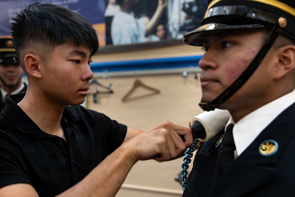 U.S. Army Drill Team Performs at New York CIty Hall during Sail250