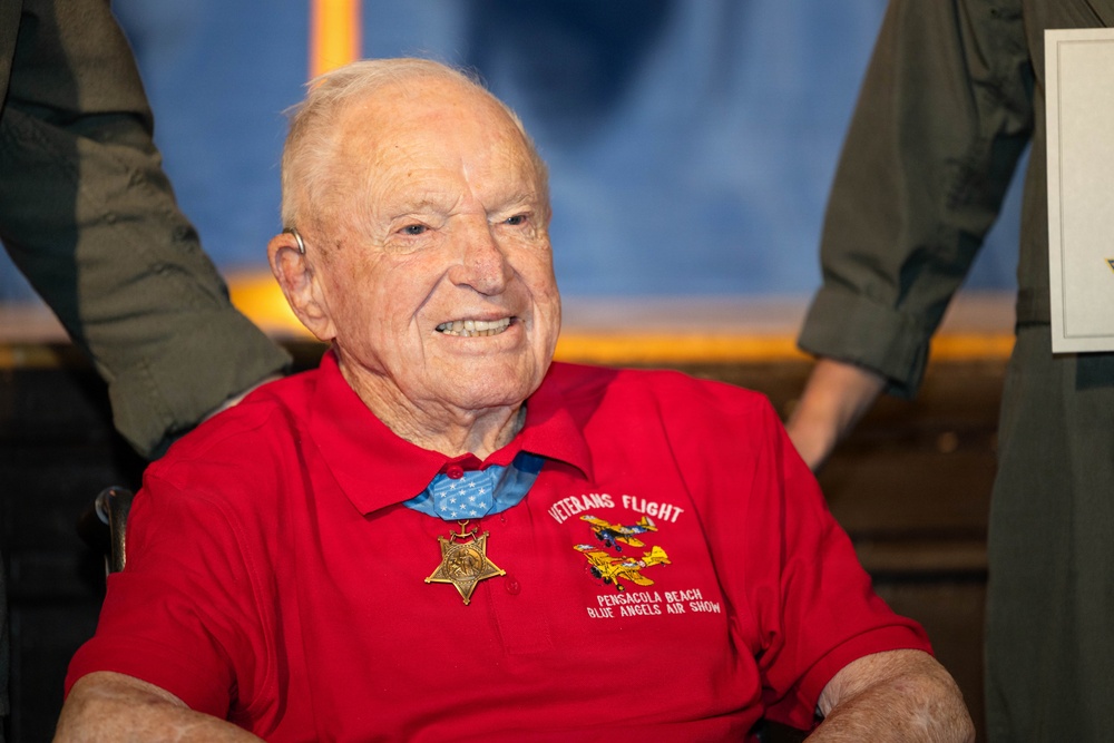 Medal of Honor Recipient Royce Williams Returns to Pensacola to Welcome Navy's Newest Student Naval Aviators