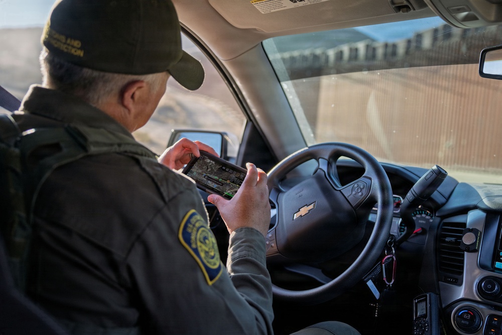 Border Patrol Agent Works the Campo Area of Responsibility