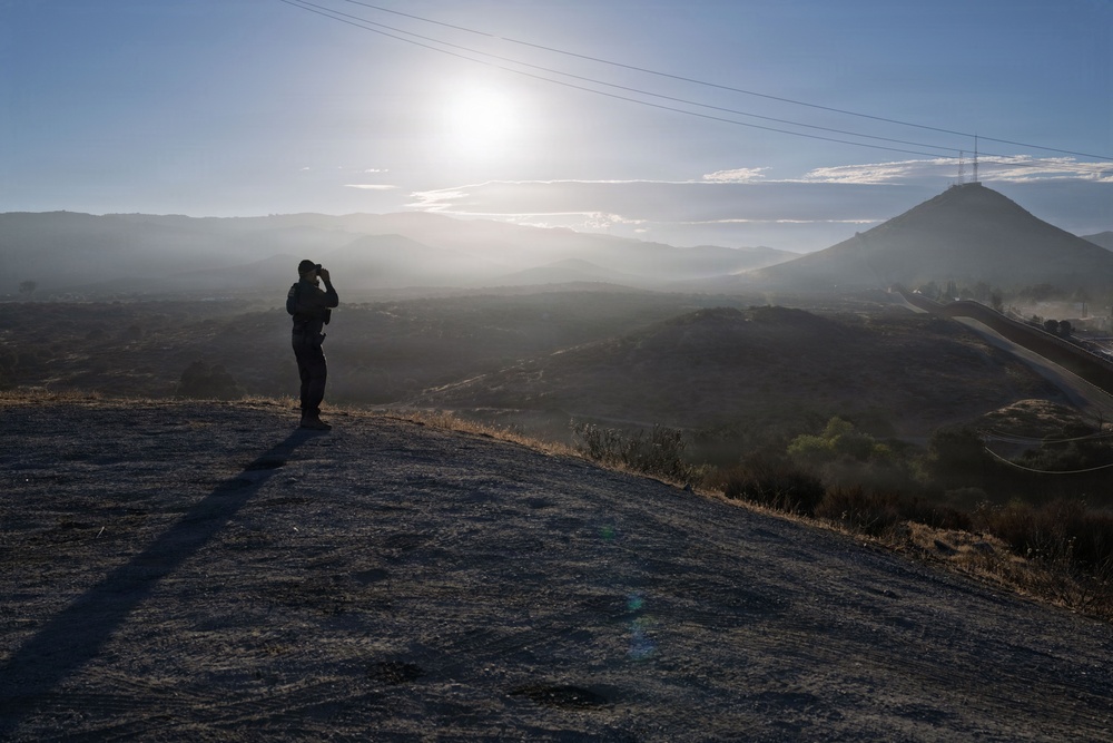 Border Patrol Agent Works the Campo Area of Responsibility