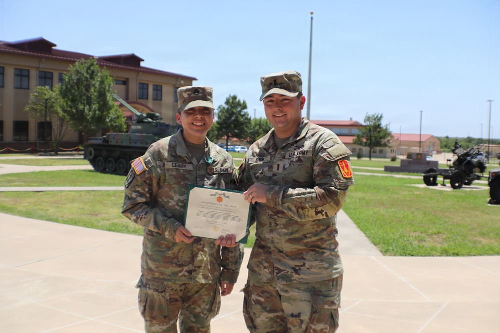31st ADA Brigade recognizes Soldier with Army Commendation Medal