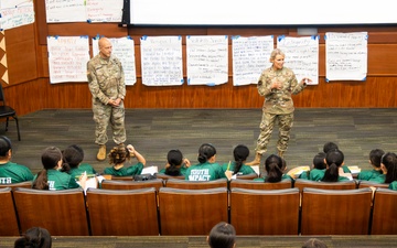 Pacific Air Forces and 94th Army Air and Missile Defense Command Deputy Commanders visit the Youth Impact Program