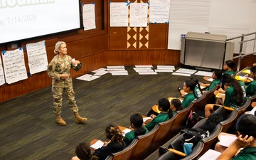 Pacific Air Forces and 94th Army Air and Missile Defense Command Deputy Commanders visit the Youth Impact Program