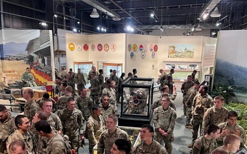 Soldiers visit the U.S. Army Transportation Museum