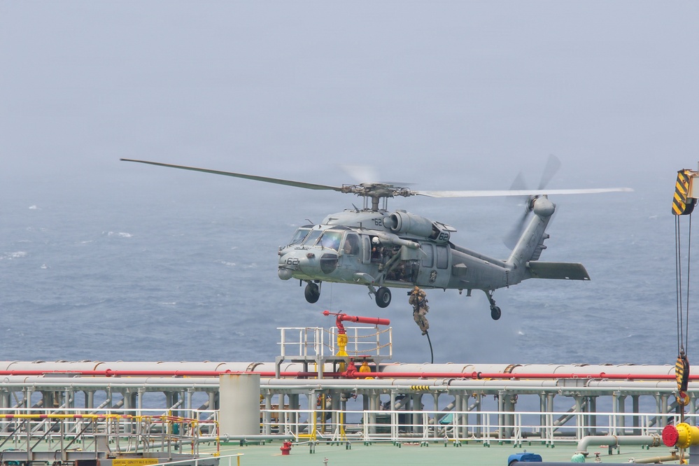 U.S. Marines from the 11th Marine Expeditionary Unit Conduct Verification Boarding