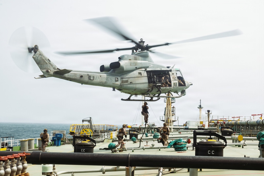 U.S. Marines from the 11th Marine Expeditionary Unit Conduct Verification Boarding