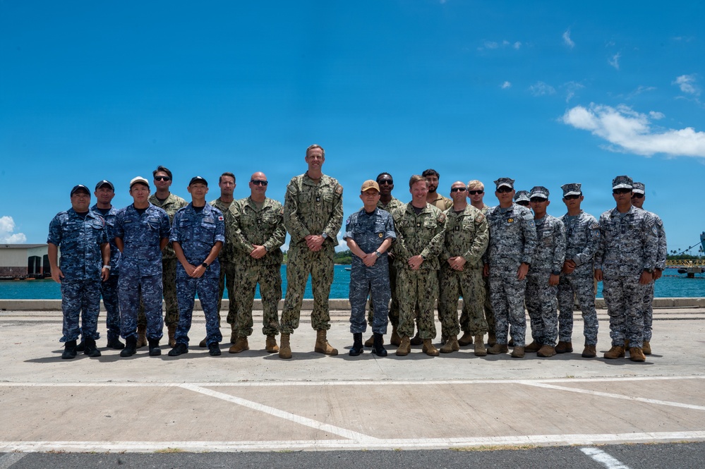 ROK Rear Adm. Inho Kim attends DV tour at Navy Expeditionary compound during RIMPAC 2026