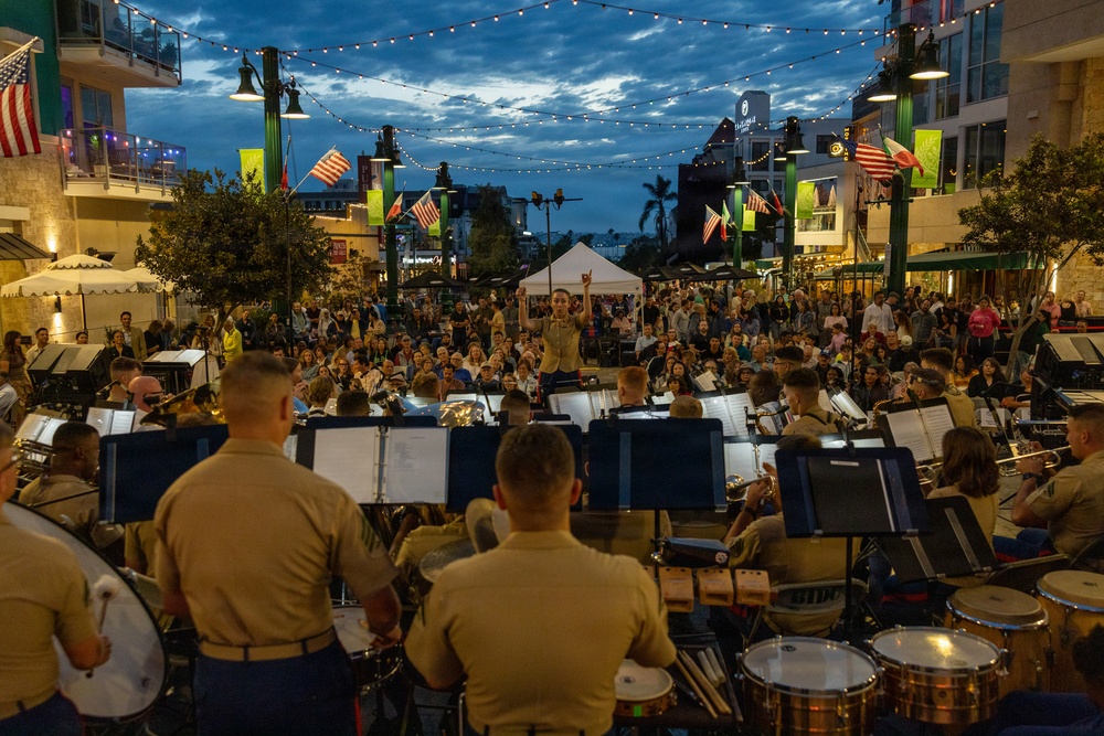Marine Band San Diego Performs at Little Italy Concert