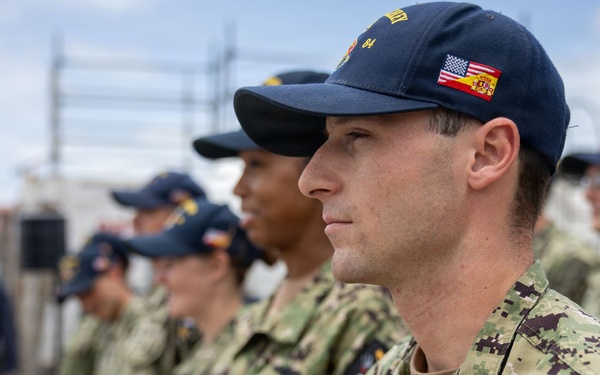 Commander of CTF 64 awards USS Bulkeley (DDG 84) Sailors
