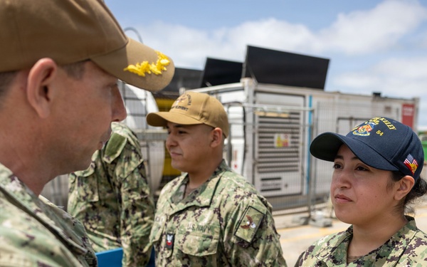 Commander of CTF 64 awards USS Bulkeley (DDG 84) Sailors
