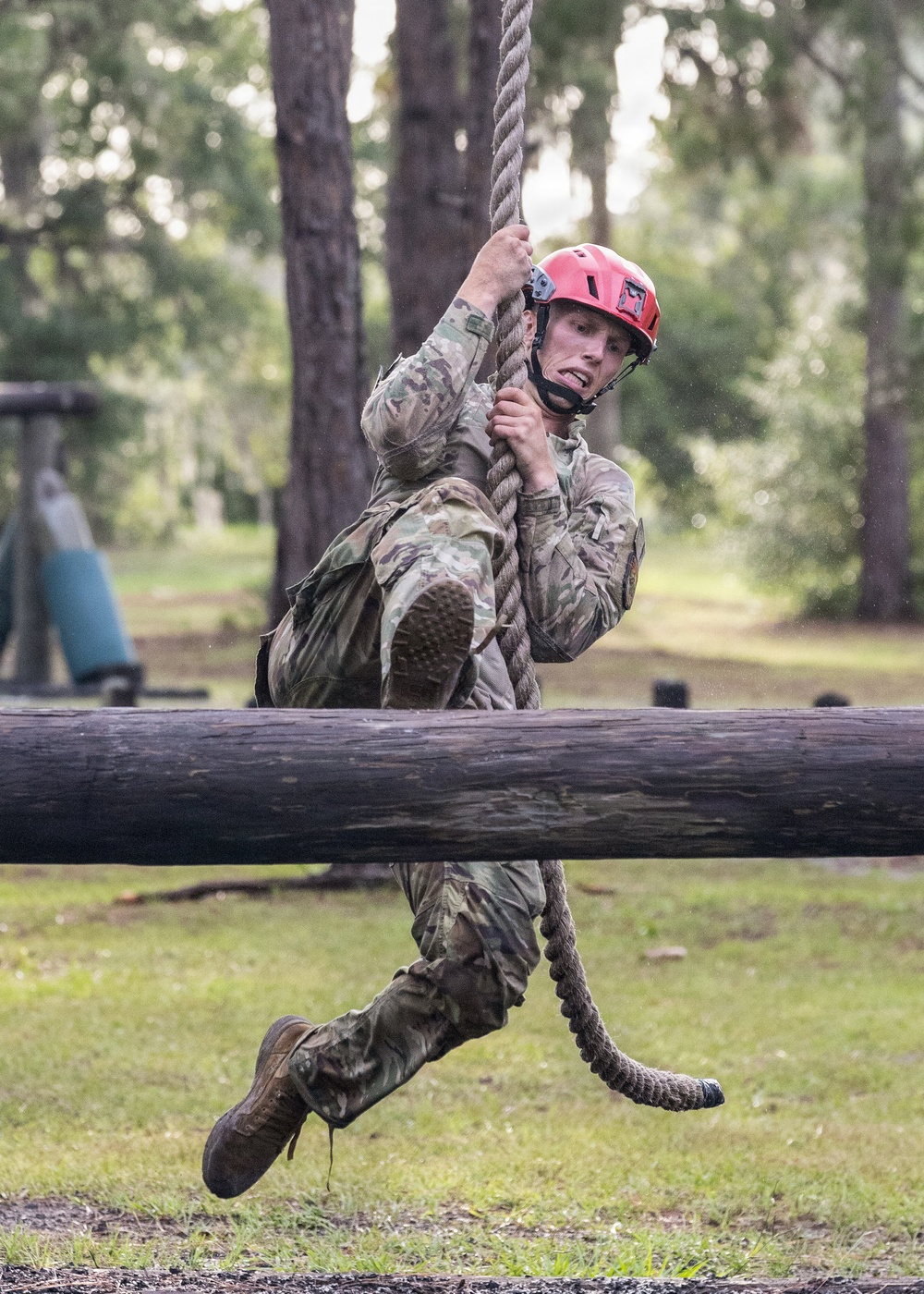 Utah National Guardsman takes on air assault obstacle course during Army National Guard 2026 Best Warrior Competition