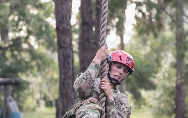 Utah National Guardsman takes on air assault obstacle course during Army National Guard 2026 Best Warrior Competition