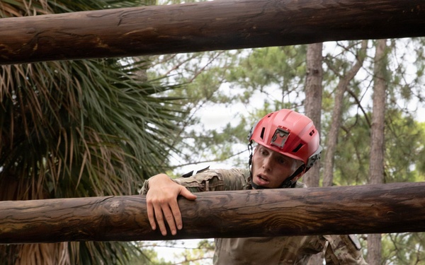Utah Guardsman addresses the Board and runs through Air Assault Obstacle Course during National Best Warrior Competition 2026