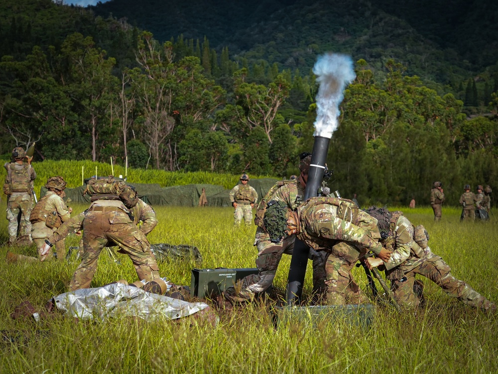 1st Battalion, 27th Infantry Regiment: Mortar live-fire during a base fire support coordination exercise