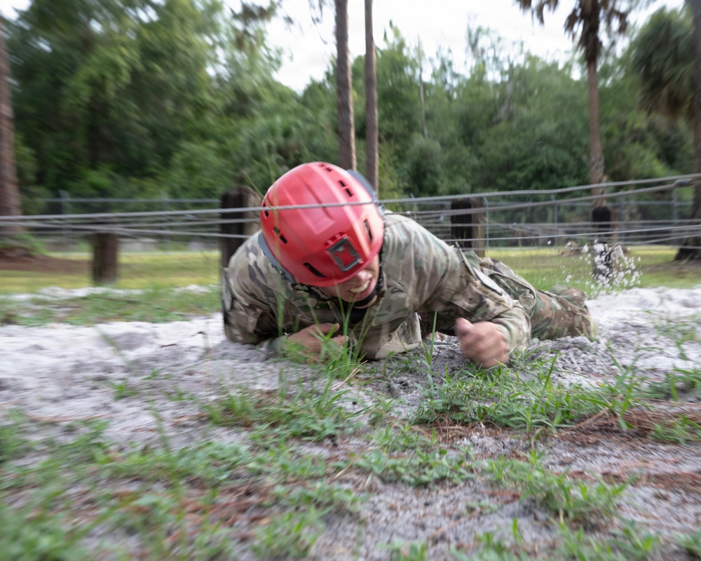 Utah Guardsman addresses the Board and runs through Air Assault Obstacle Course during National Best Warrior Competition 2026