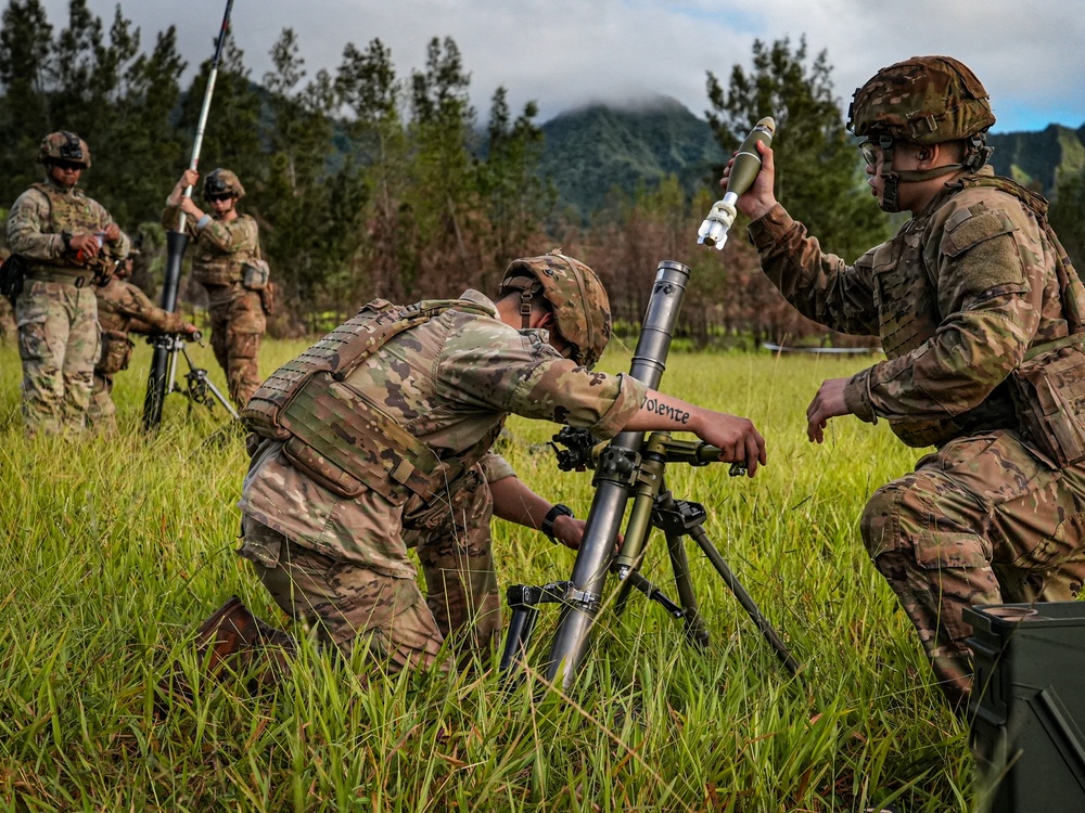 1st Battalion, 27th Infantry Regiment: Mortar live-fire during a base fire support coordination exercise