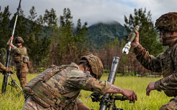 1st Battalion, 27th Infantry Regiment: Mortar live-fire during a base fire support coordination exercise